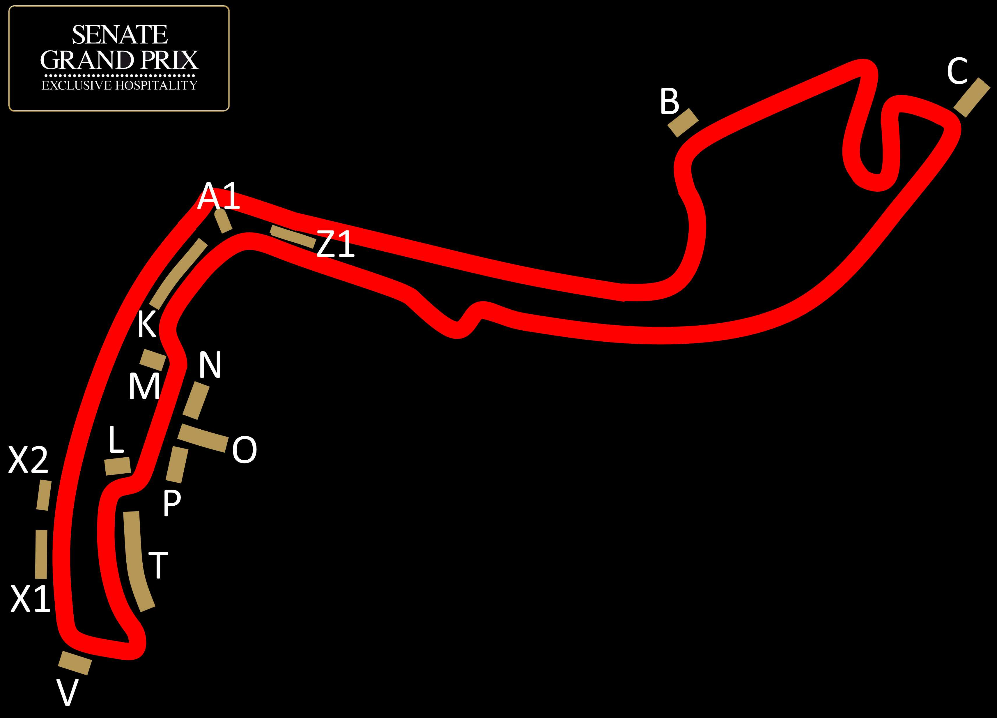 View of the La Rascasse corner on a race track